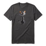 T-shirt Cat graphic 0050 - Dark Gray