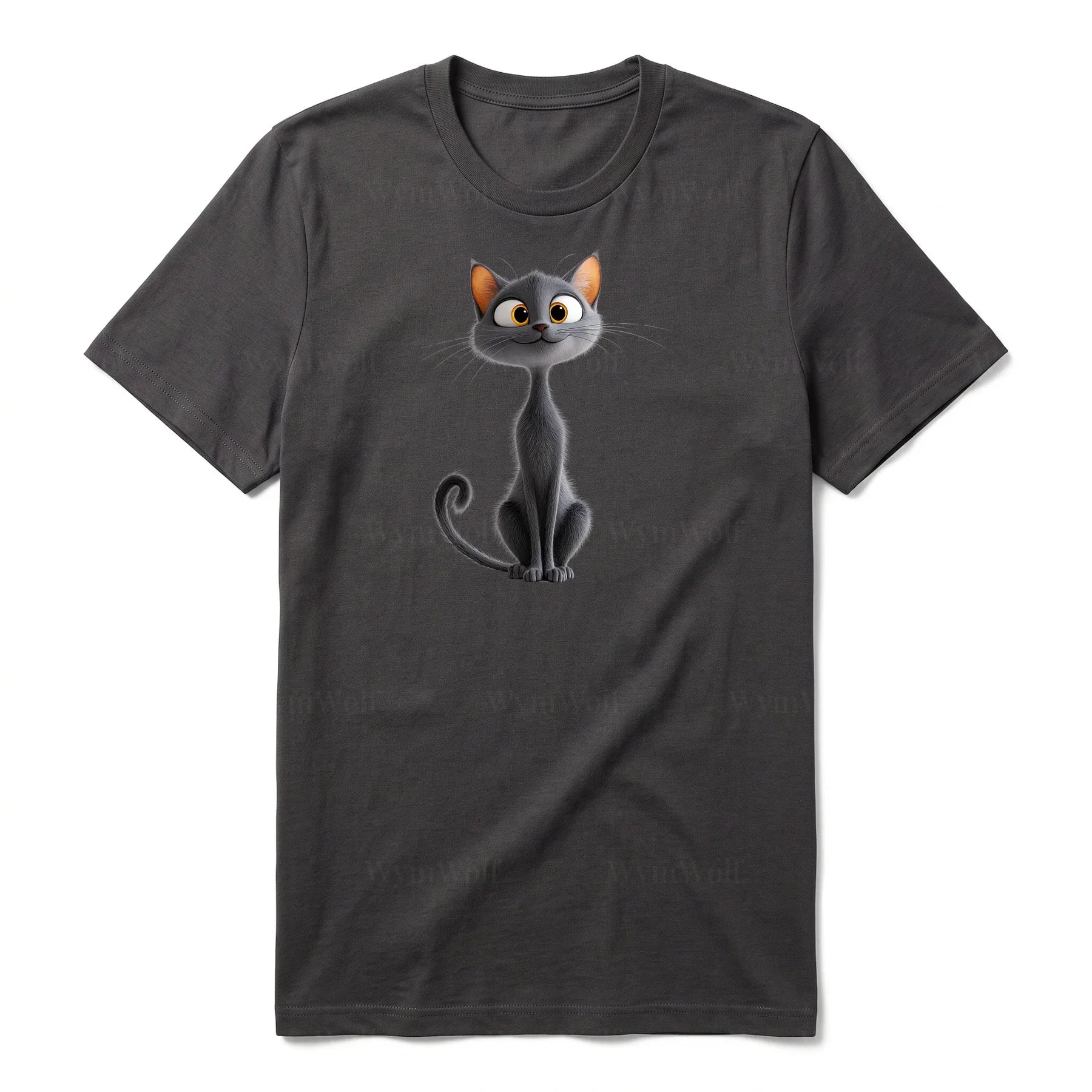 T-shirt Cat graphic 0050 - Dark Gray