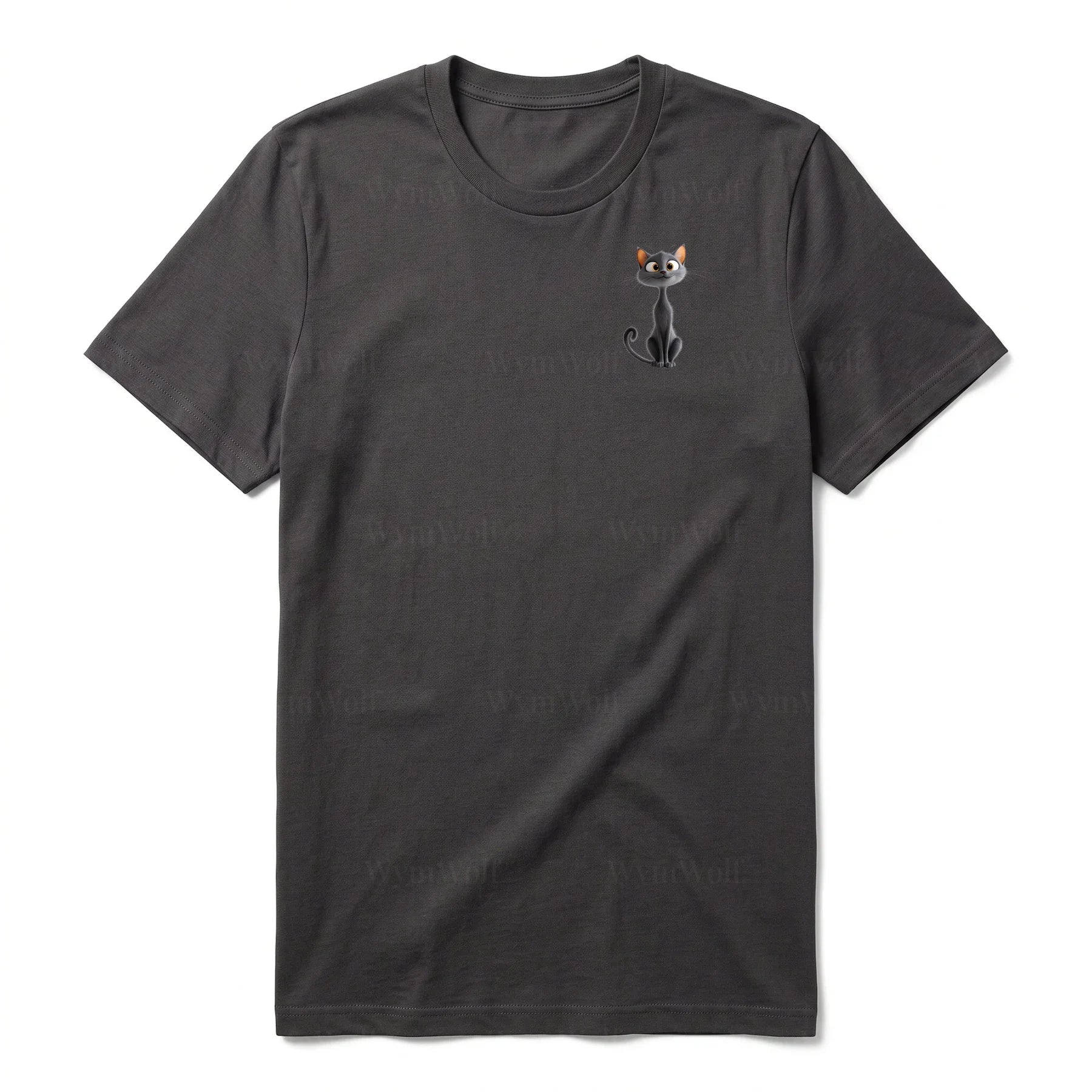 T-shirt Cat graphic 0050 - Dark Gray