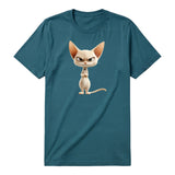T-shirt Cat graphic 0051 - Deep Teal
