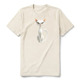 T-shirt Cat graphic 0053 - Natural
