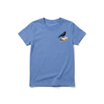 T-shirt common Bird graphic 0001 - Columbia Blue