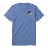 T-shirt common Bird graphic 0001 - Columbia Blue