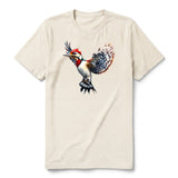 T-shirt common Bird graphic 0007 - Natural