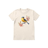 T-shirt common Bird graphic 0009 - Natural
