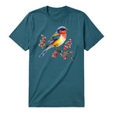 T-shirt Oiseau commun design 0010 - Bleu Sarcelle
