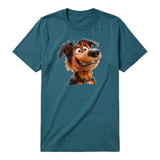 T-shirt Dog graphic 0002 - Deep Teal
