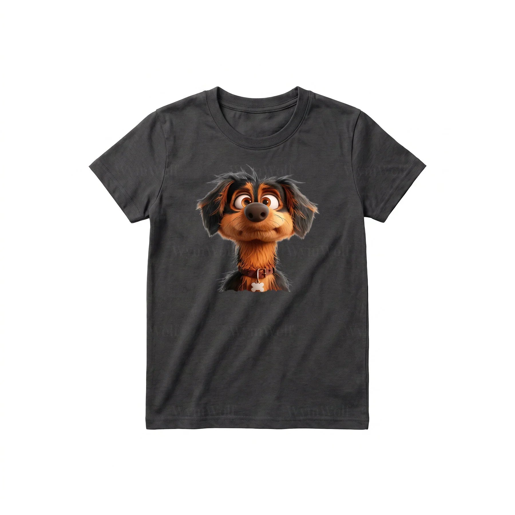 T-shirt Dog graphic 0005 - Dark Gray