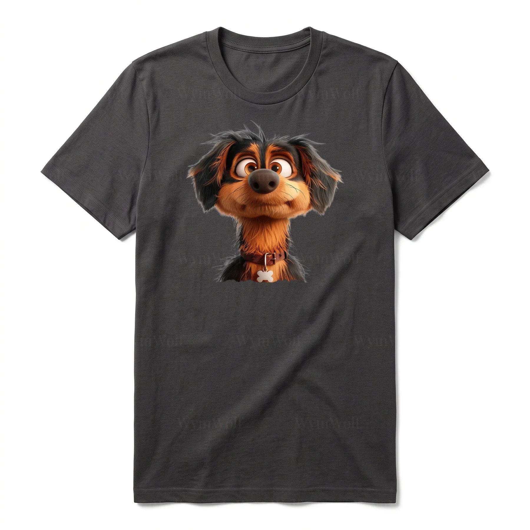 T-shirt Dog graphic 0005 - Dark Gray