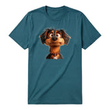 T-shirt Dog graphic 0005 - Deep Teal