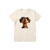 T-shirt Dog graphic 0005 - Natural