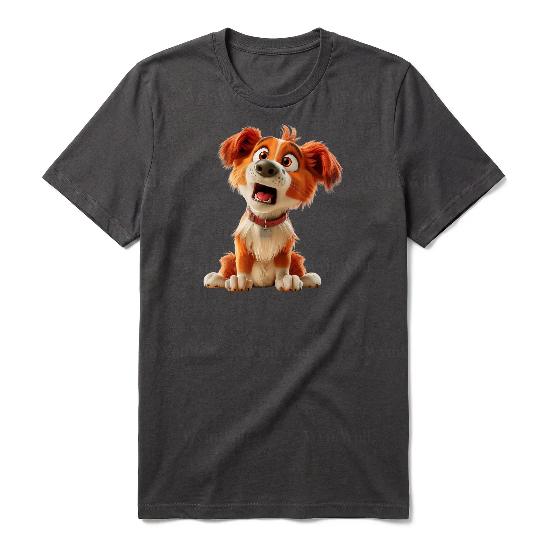 T-shirt Dog graphic 0008 - Dark Gray