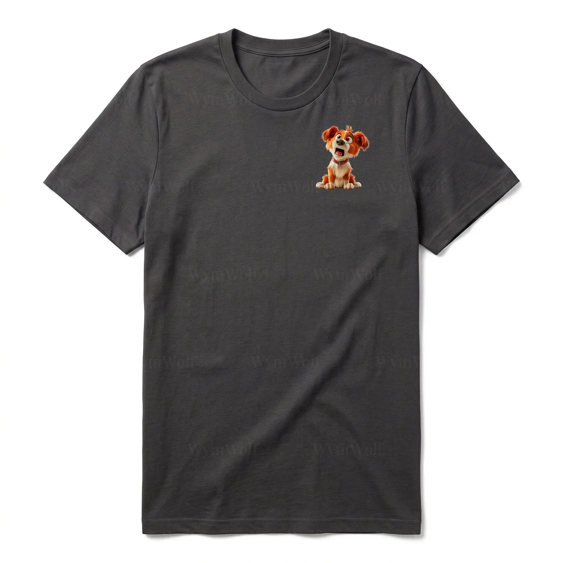 T-shirt Dog graphic 0008 - Dark Gray
