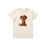 T-shirt Dog graphic 0009 - Natural