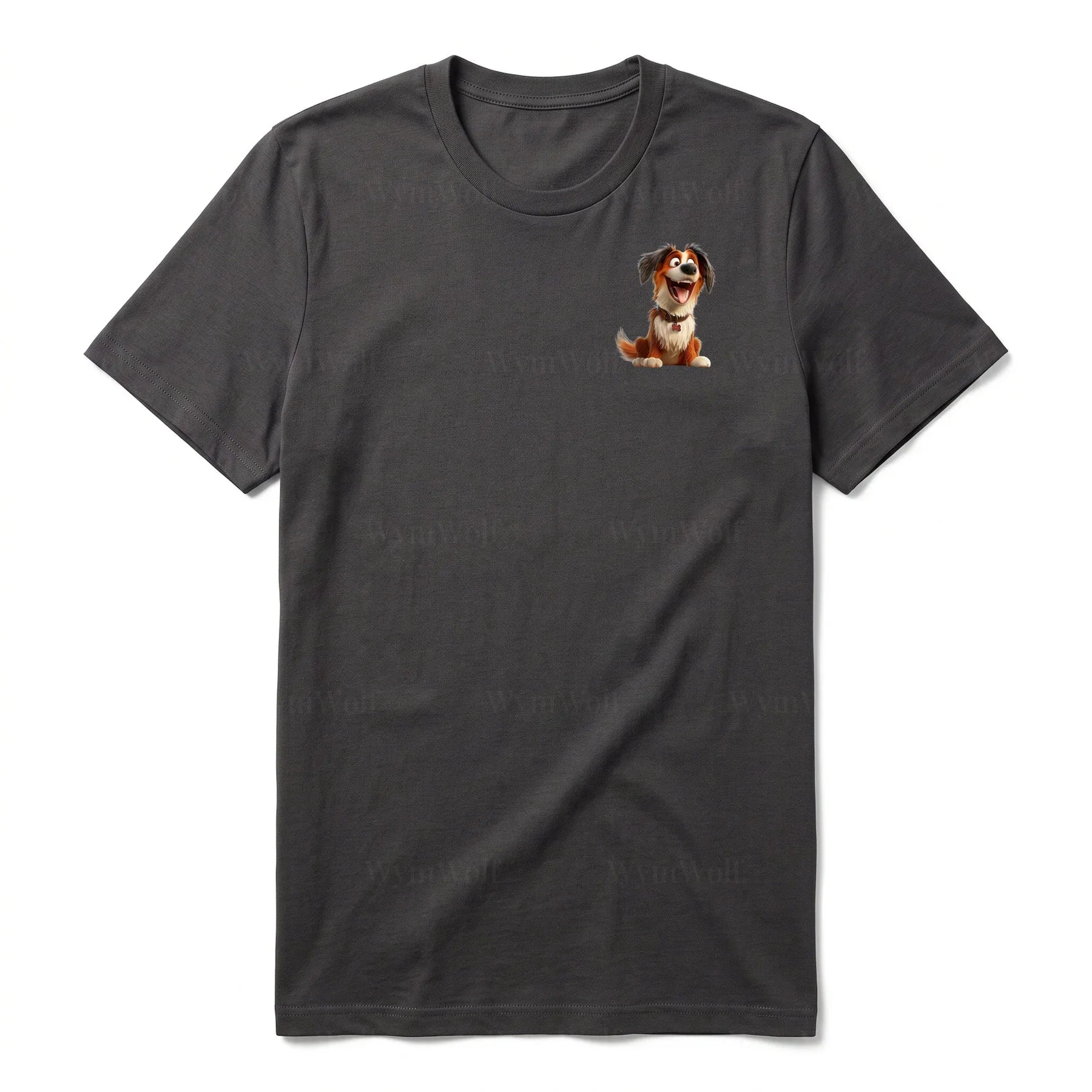 T-shirt Dog graphic 0010 - Dark Gray