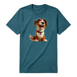 T-shirt Dog graphic 0010 - Deep Teal