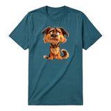T-shirt Dog graphic 0011 - Deep Teal
