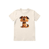 T-shirt Dog graphic 0011 - Natural