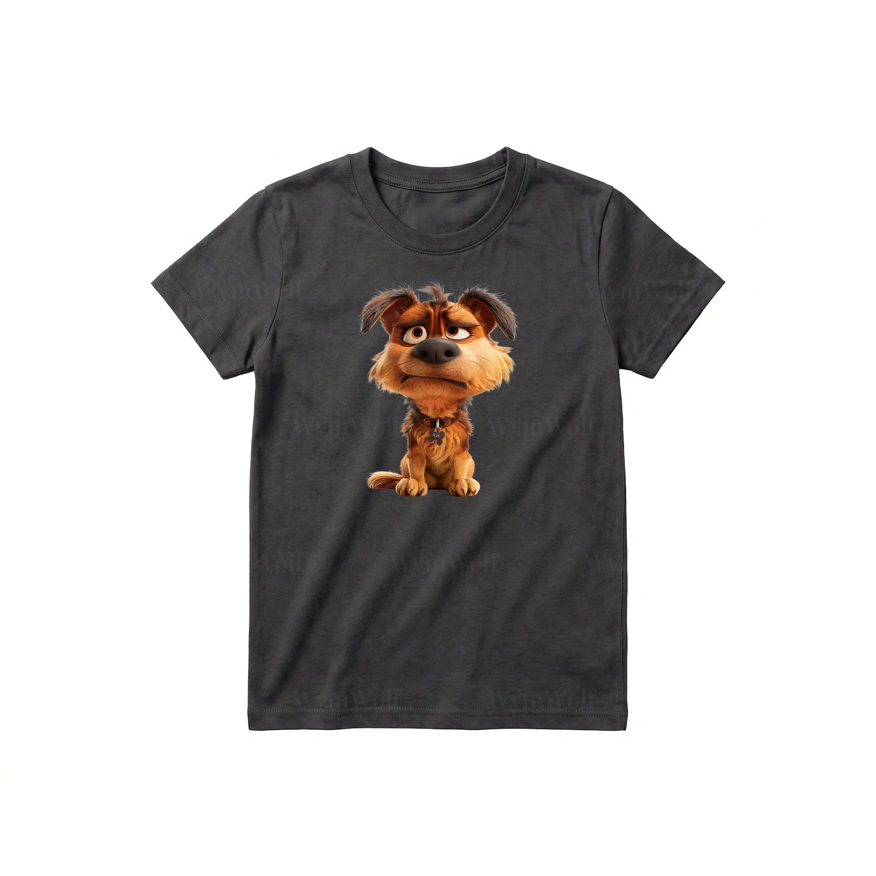 T-shirt Dog graphic 0012 - Dark Gray