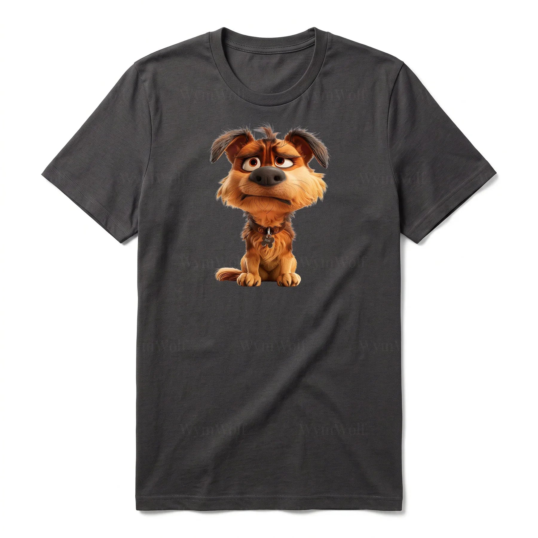 T-shirt Dog graphic 0012 - Dark Gray
