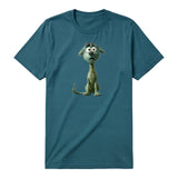 T-shirt Dog graphic 0021 - Deep Teal