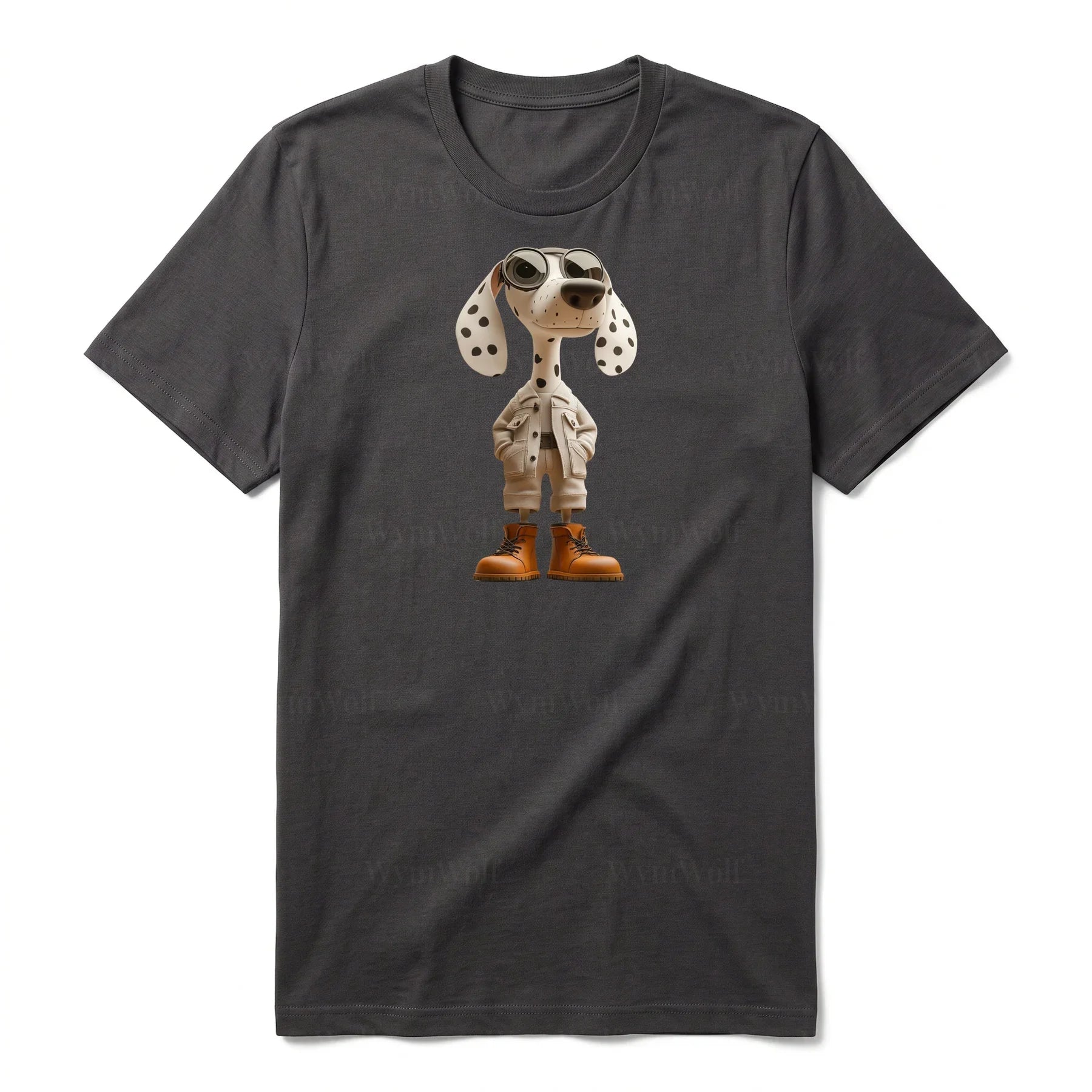 T-shirt Dog graphic 0025 - Dark Gray