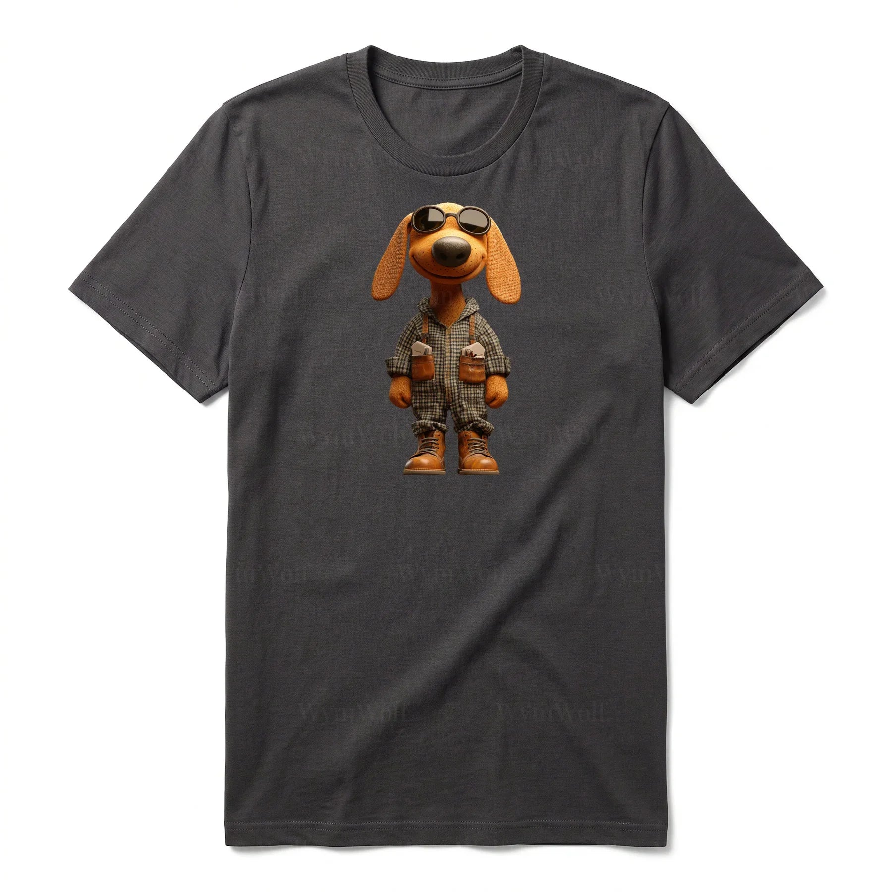 T-shirt Dog graphic 0026 - Dark Gray