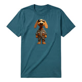 T-shirt Dog graphic 0026 - Deep Teal