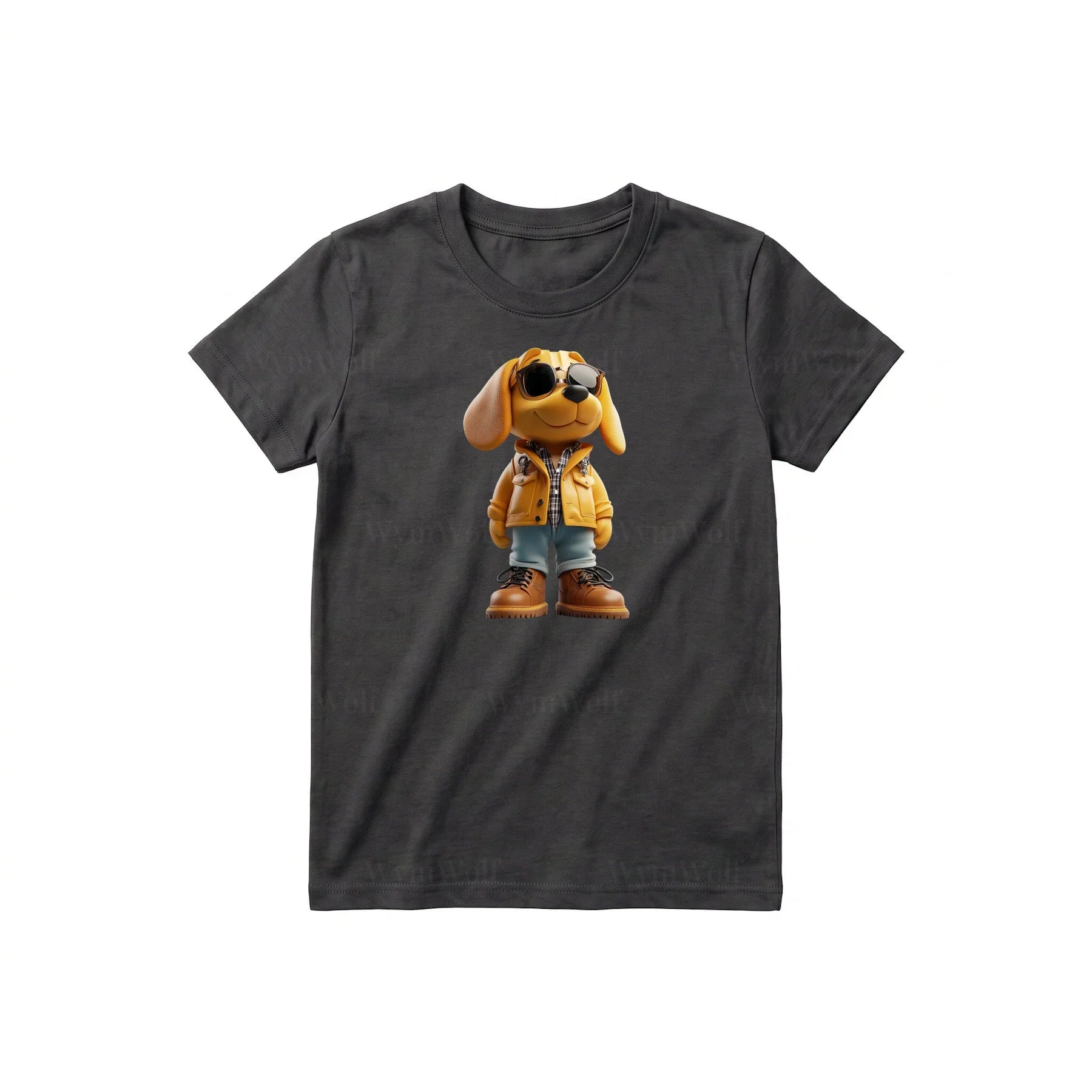T-shirt Dog graphic 0027 - Dark Gray
