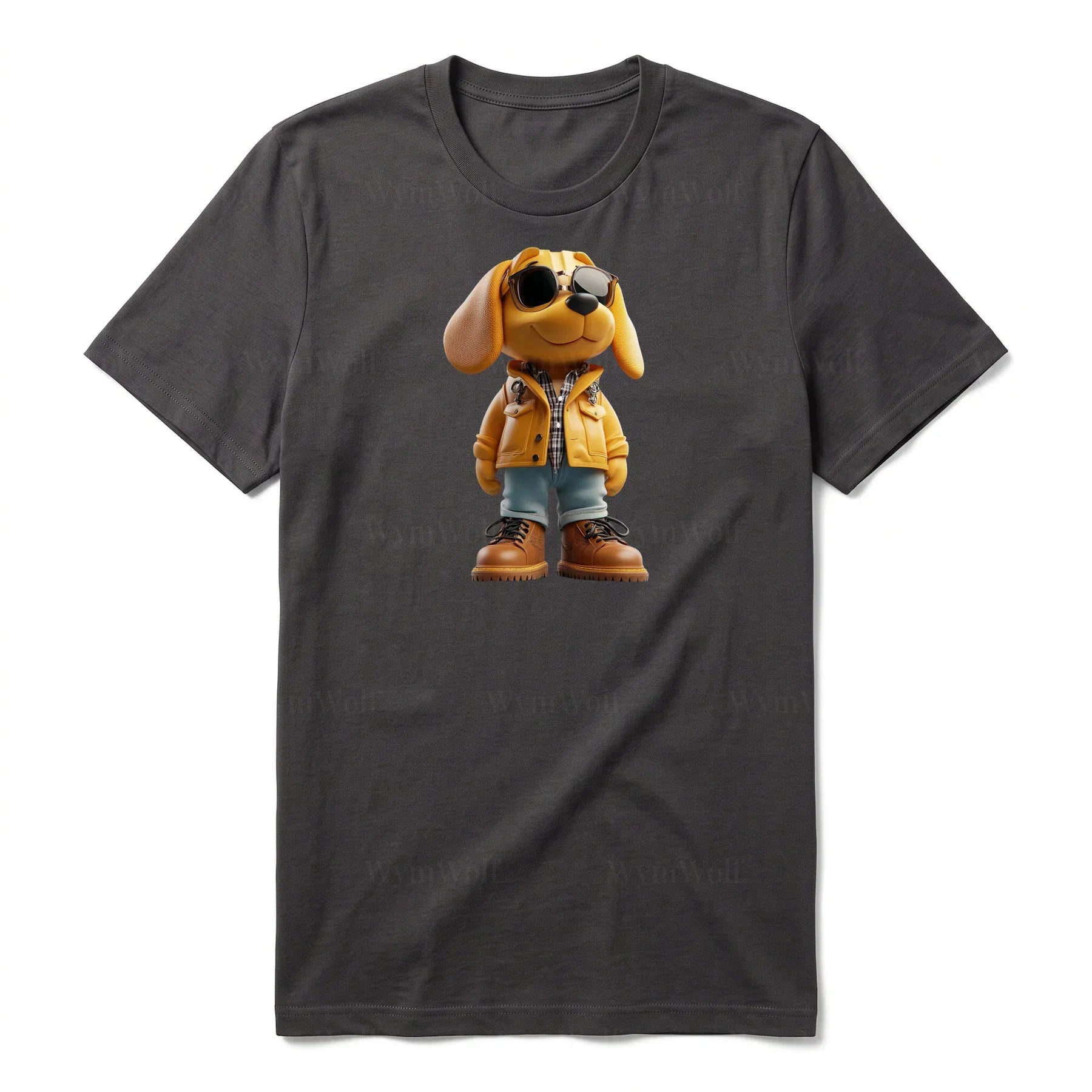 T-shirt Dog graphic 0027 - Dark Gray