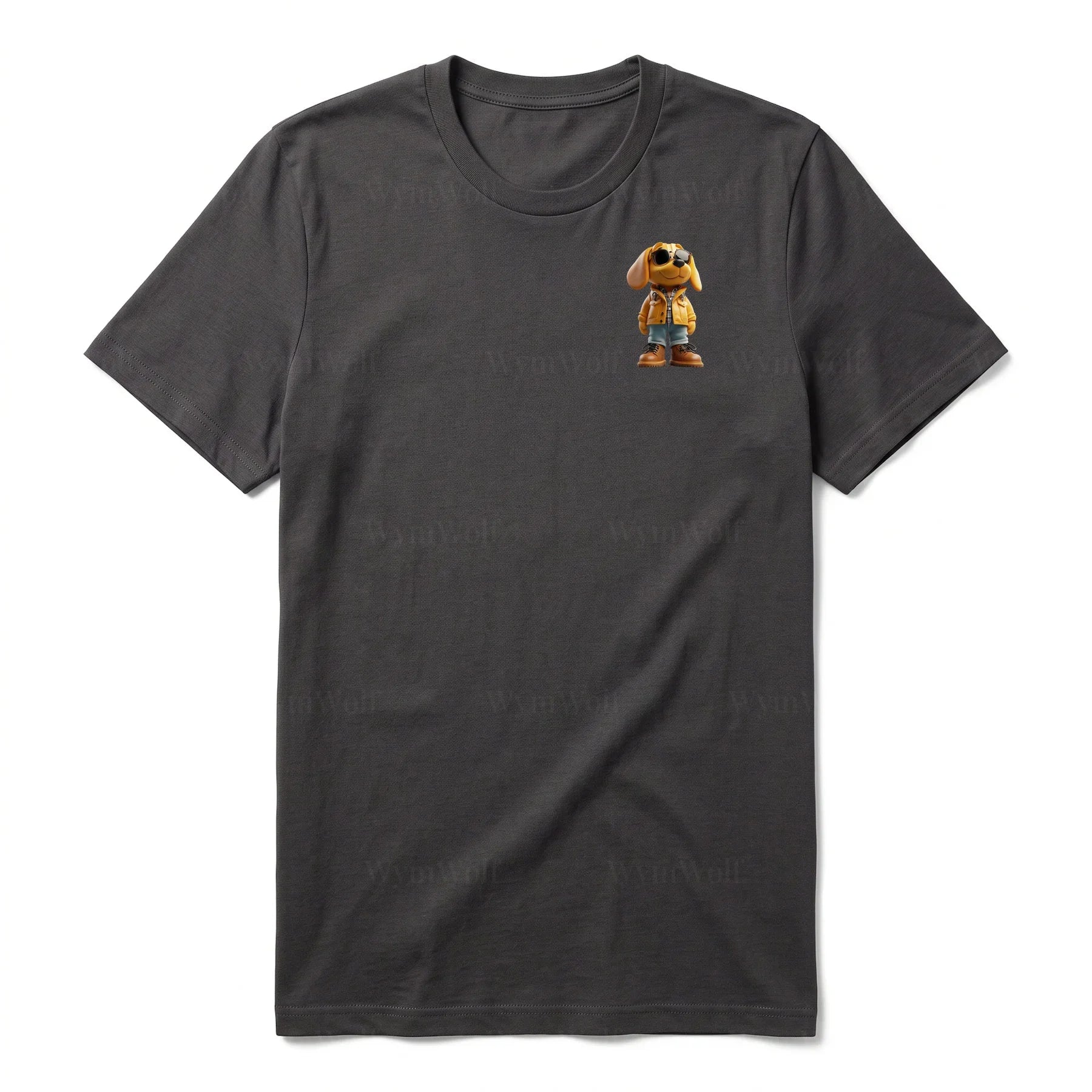 T-shirt Dog graphic 0027 - Dark Gray