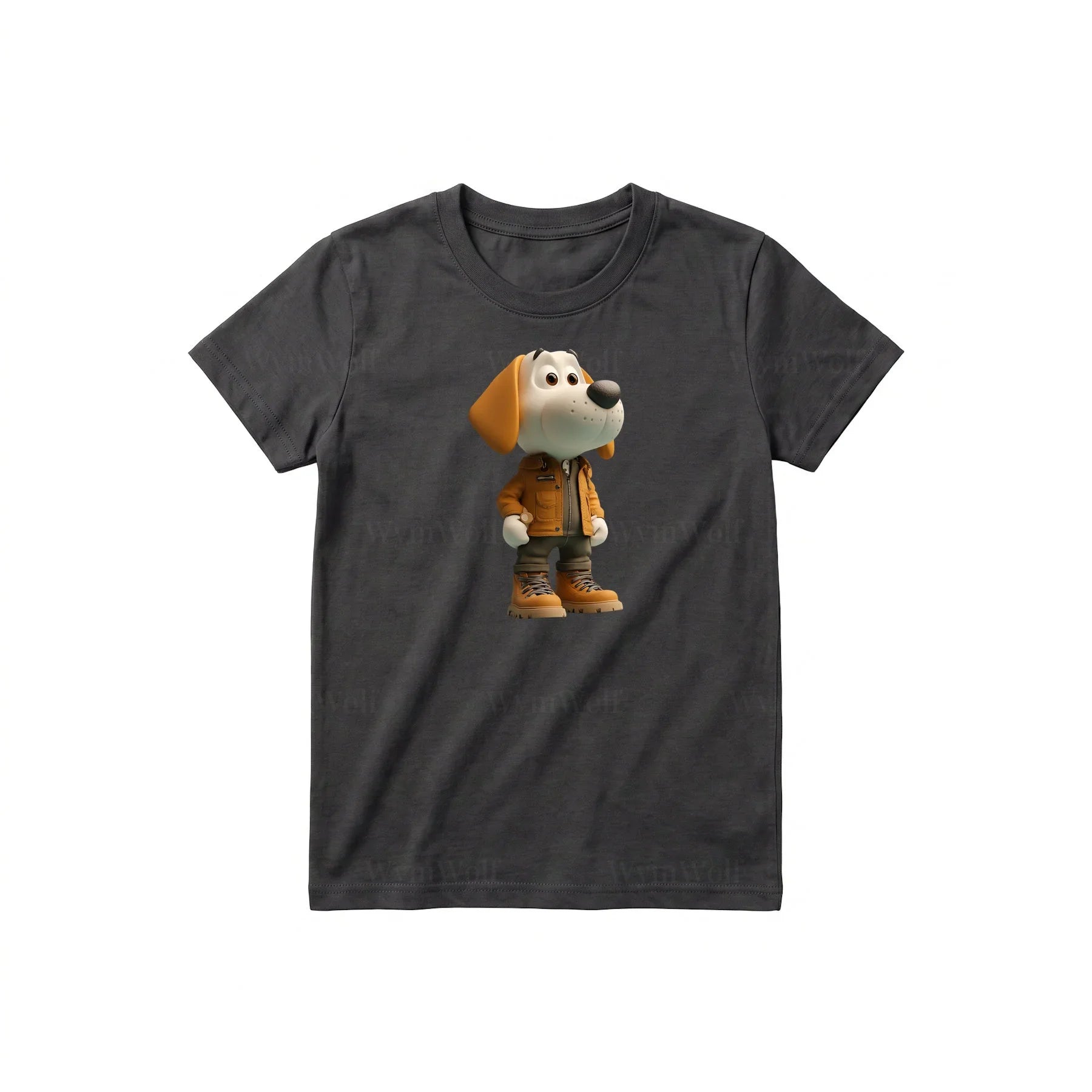 T-shirt Dog graphic 0028 - Dark Gray