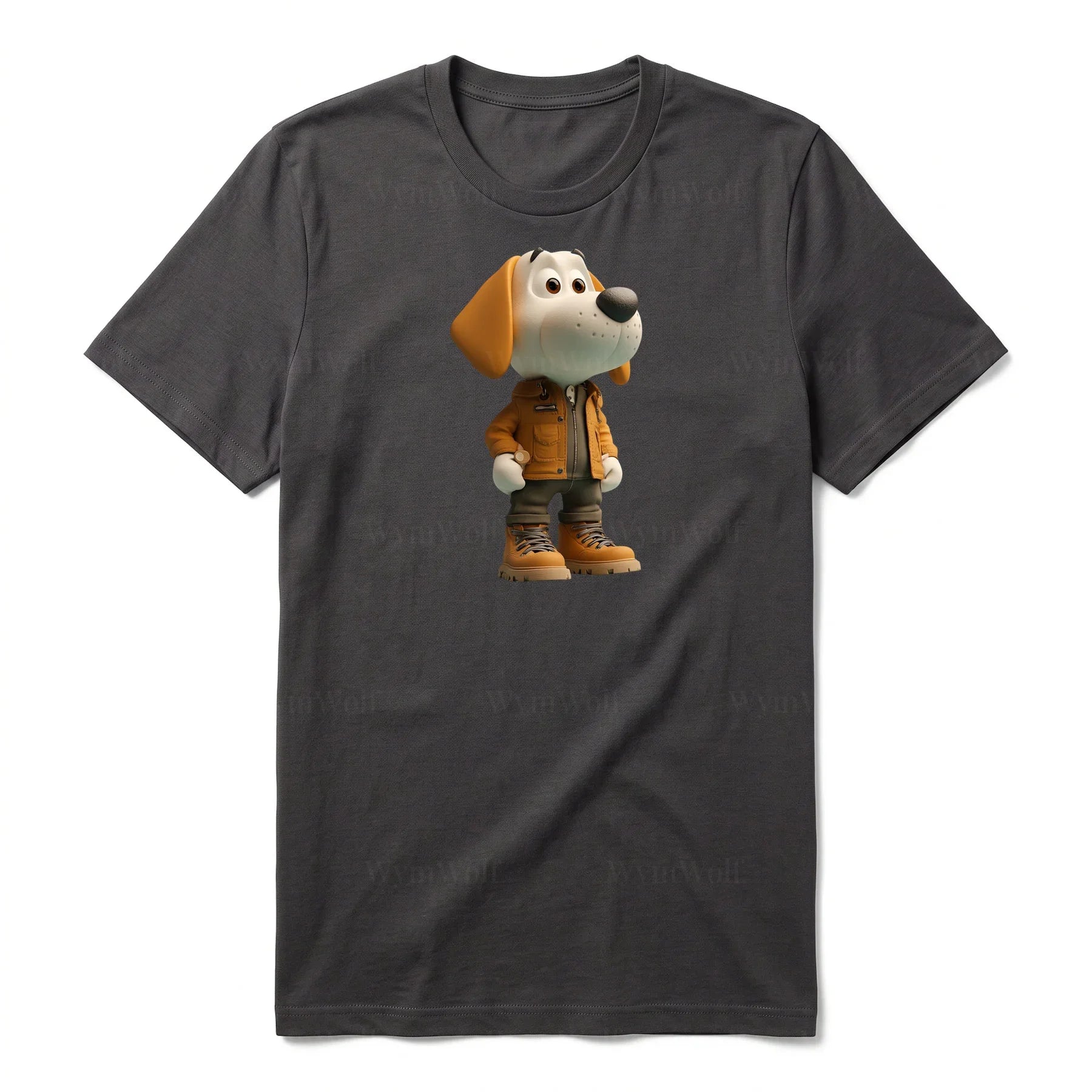 T-shirt Dog graphic 0028 - Dark Gray