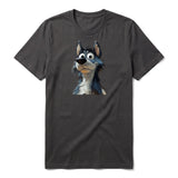 T-shirt Dog graphic 0030 - Dark Gray