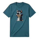 T-shirt Dog graphic 0030 - Deep Teal