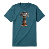 T-shirt Dog graphic 0037 - Deep Teal