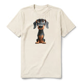 T-shirt Dog graphic 0037 - Natural