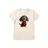 T-shirt Dog graphic 0041 - Natural