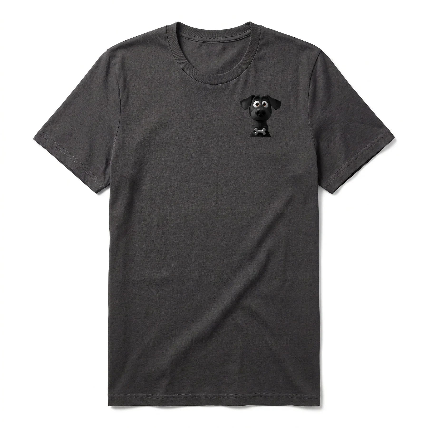 T-shirt Dog graphic 0043 - Dark Gray
