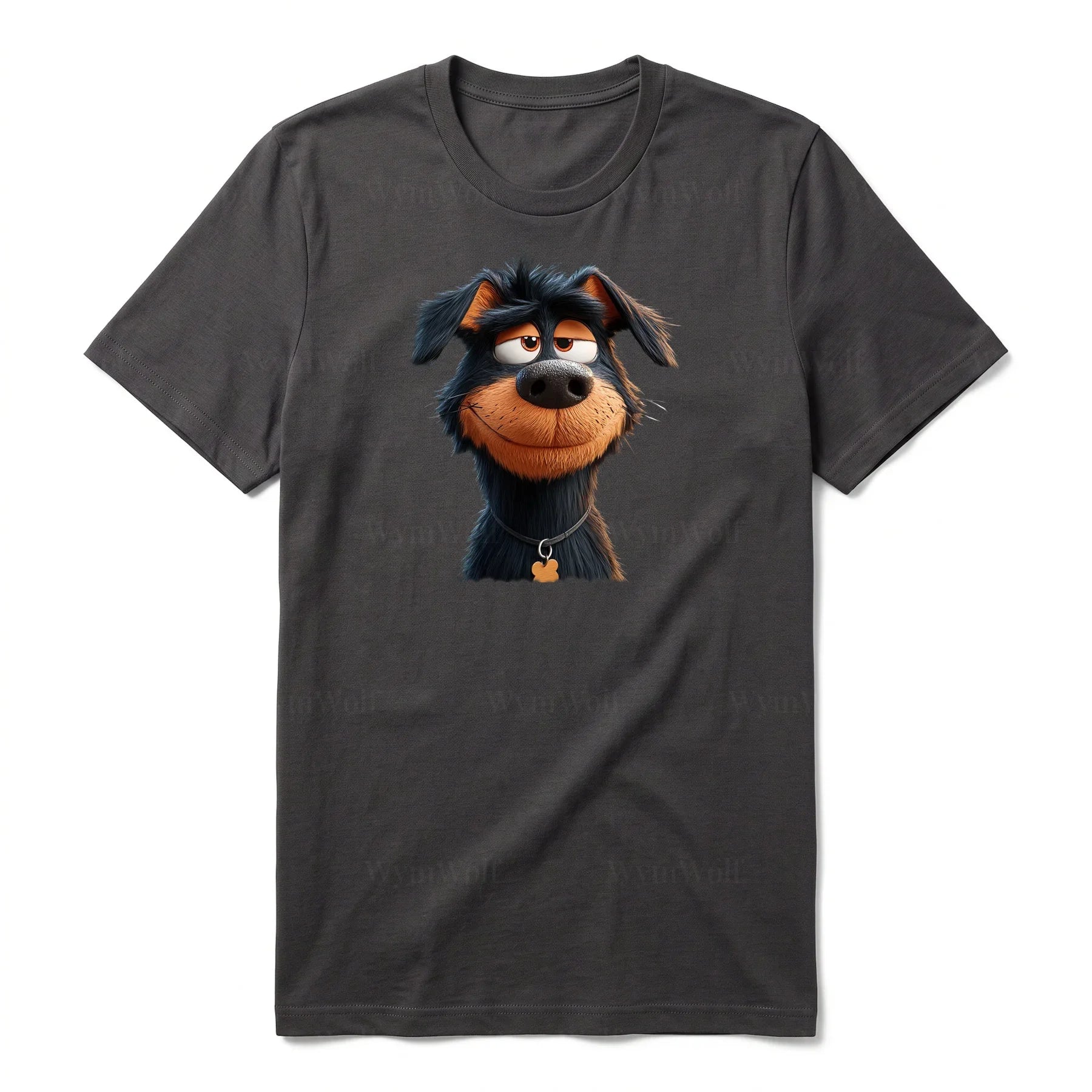 T-shirt Dog graphic 0044 - Dark Gray