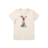 T-shirt Dog graphic 0045 - Natural