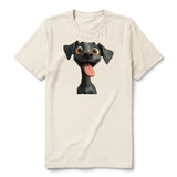 T-shirt Dog graphic 0047 - Natural