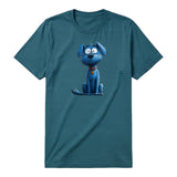 T-shirt Dog graphic 0049 - Deep Teal