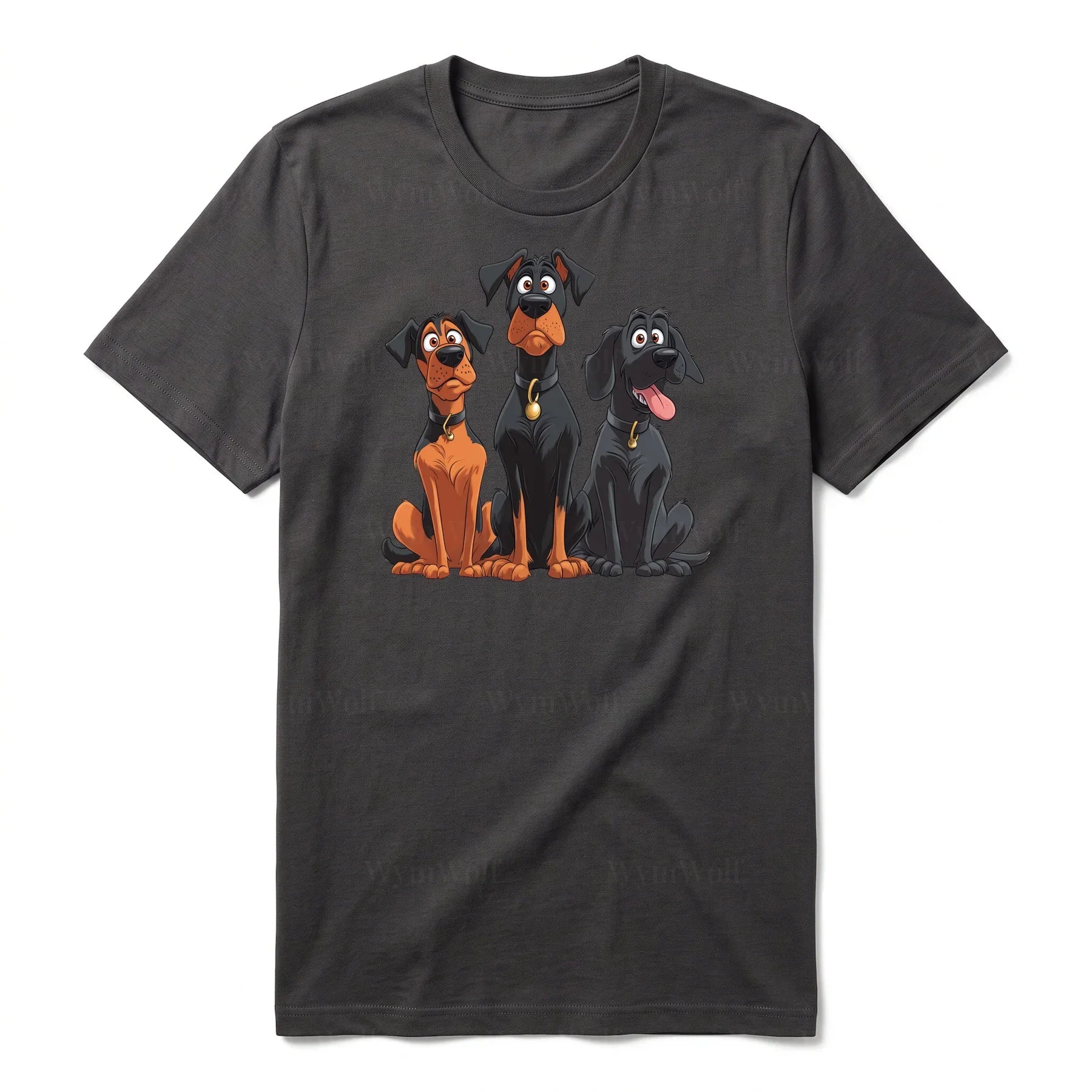 T-shirt Dog graphic 0050 - Dark Gray