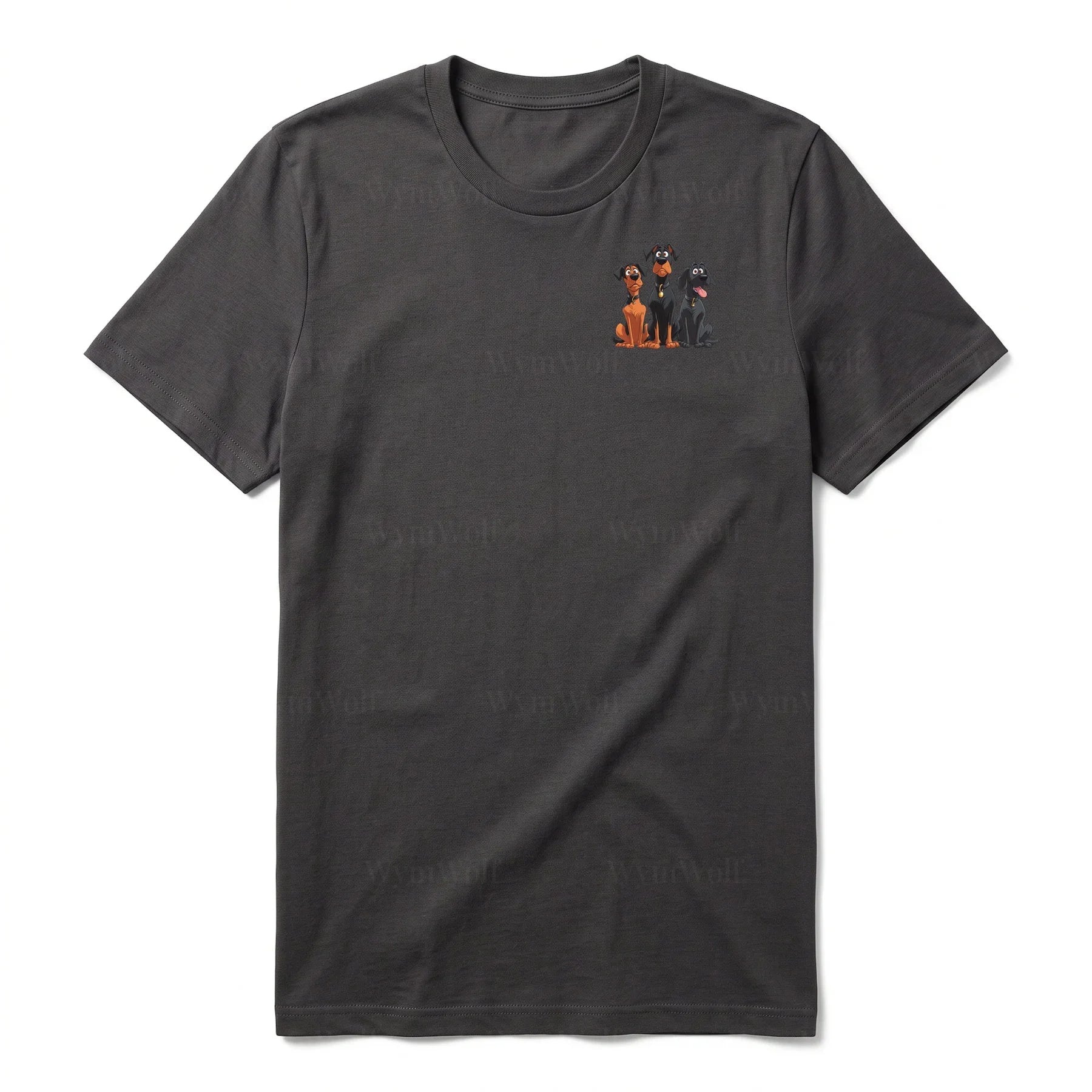 T-shirt Dog graphic 0050 - Dark Gray