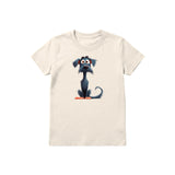 T-shirt Dog graphic 0051 - Natural