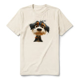 T-shirt Dog graphic 0061 - Natural