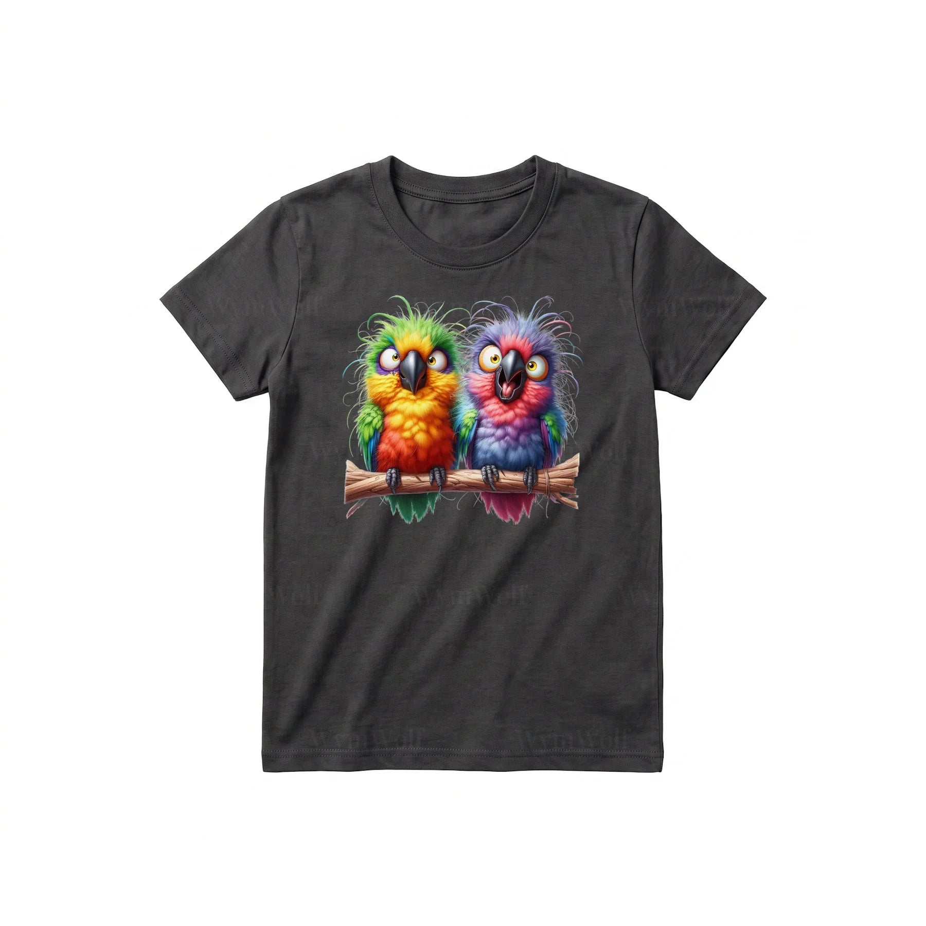 T-shirt Quirky Bird graphic 0001 - Dark Gray