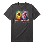 T-shirt Quirky Bird graphic 0001 - Dark Gray