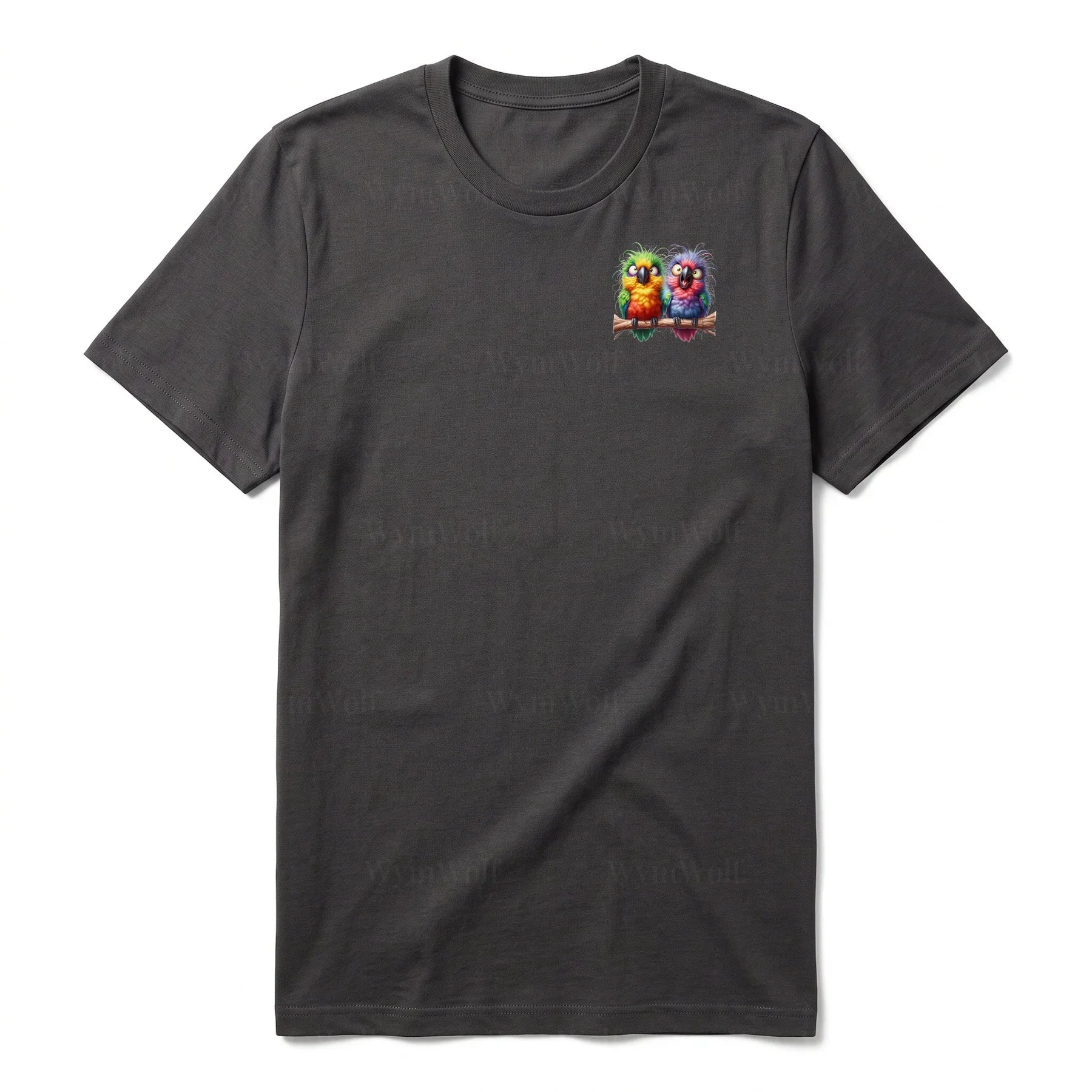 T-shirt Quirky Bird graphic 0001 - Dark Gray